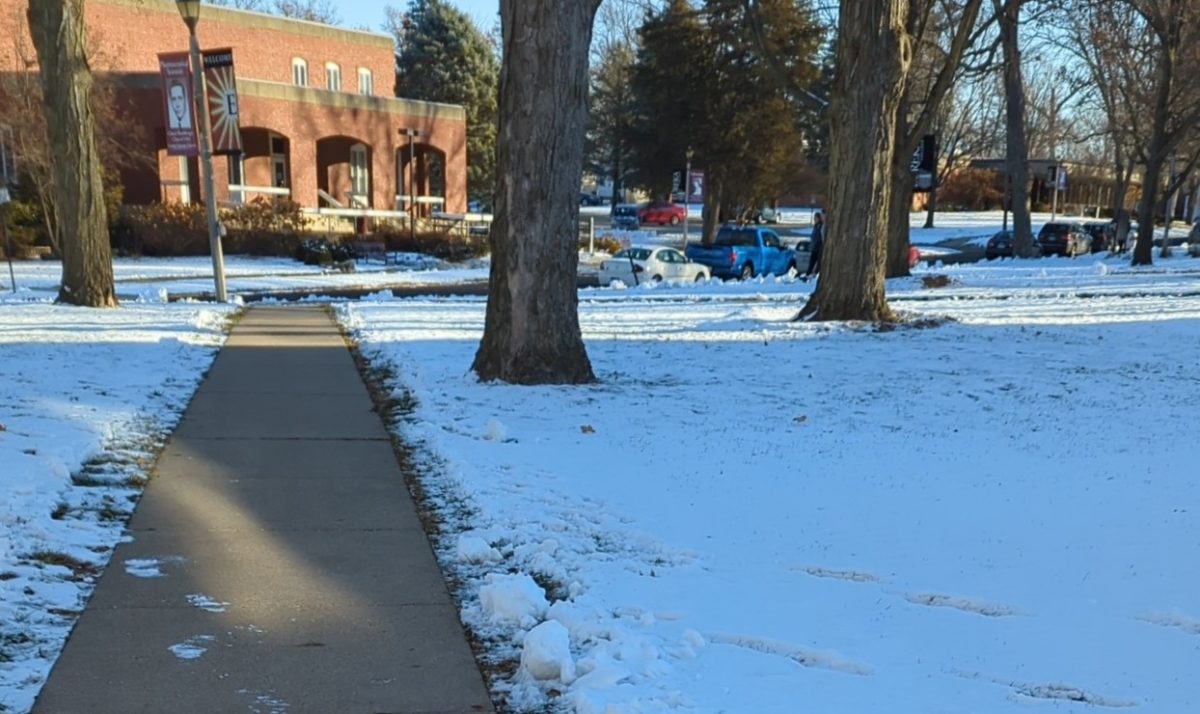 What do Eureka College Students do when it is cold?